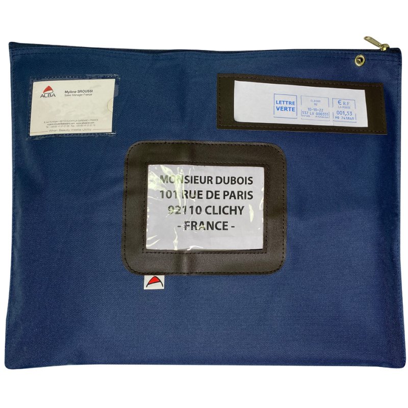 ALBA banktas POPLAT, polyester, blauw, 420×20×320 mm